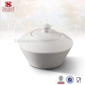 Round insulated ceramic material suagr honey pot for sale